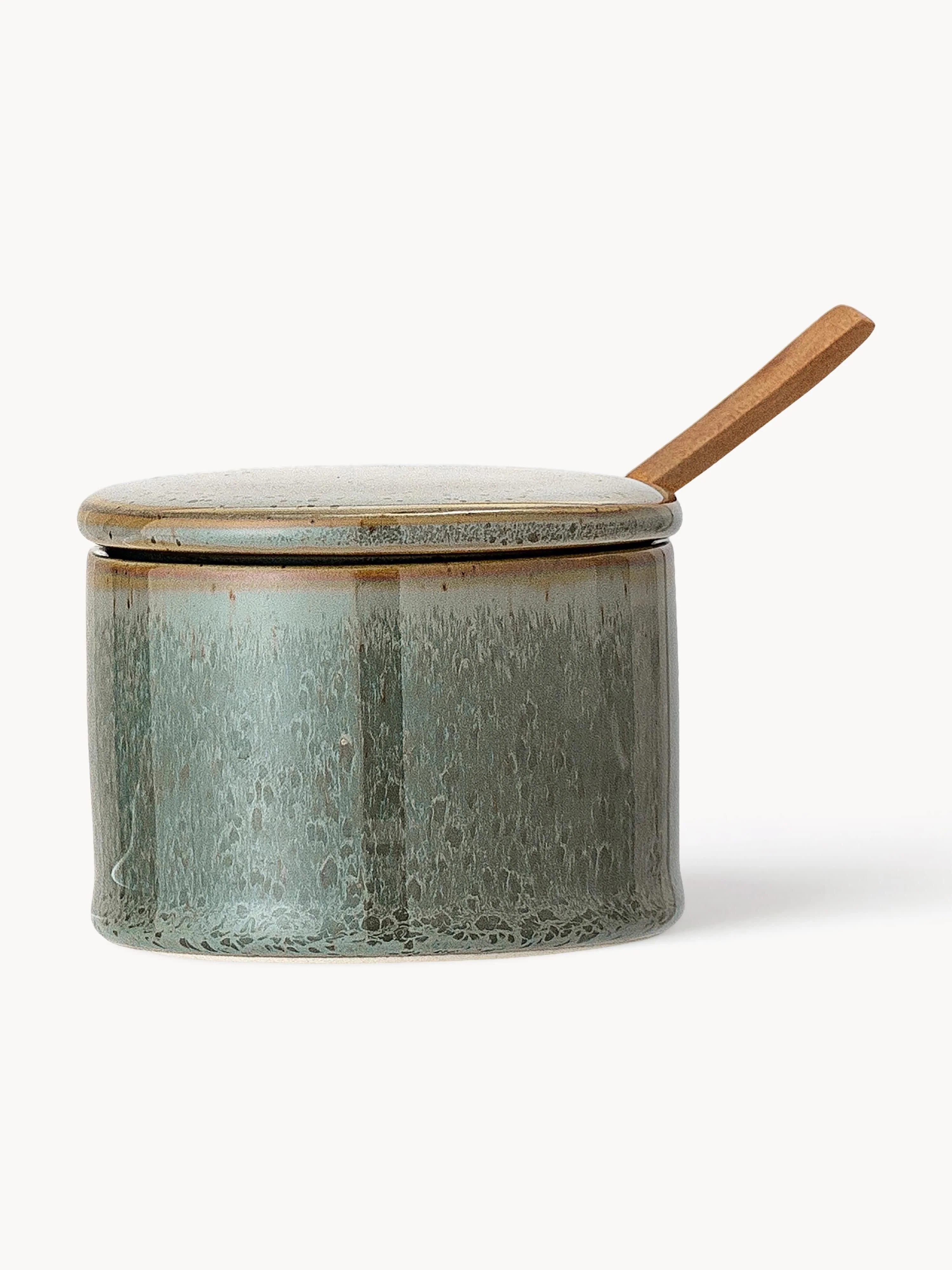 Zuckerdose Pixie mit Holzlöffel