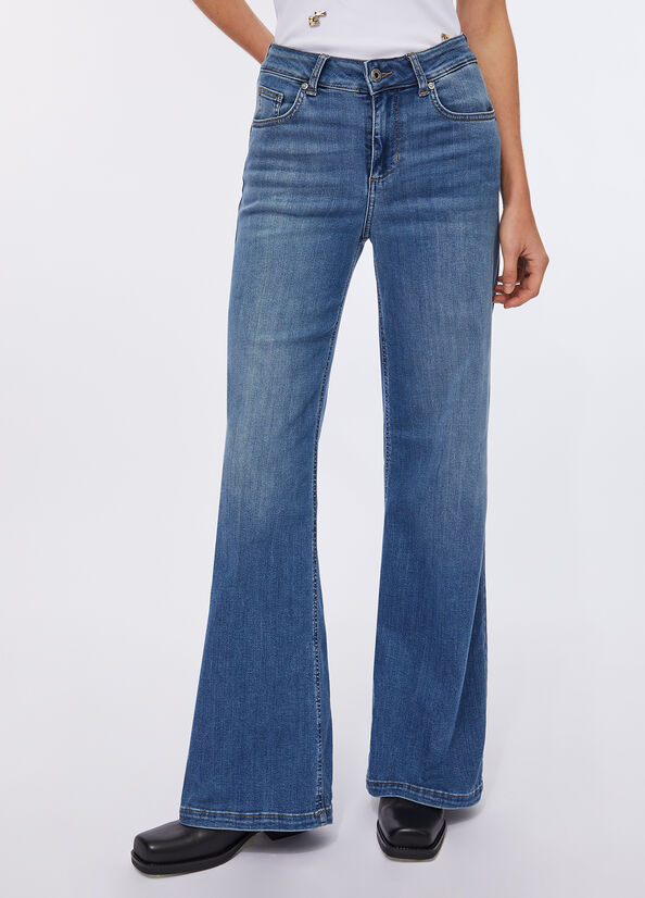 Jeans flare a vita alta
