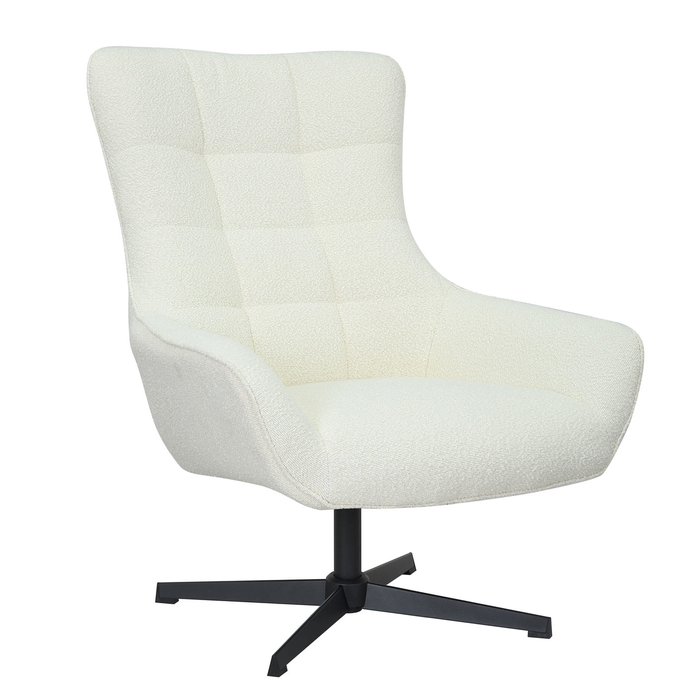 StarFurn Fauteuil Nora - Off-White Stof - Draaibaar - 81x85x99cm