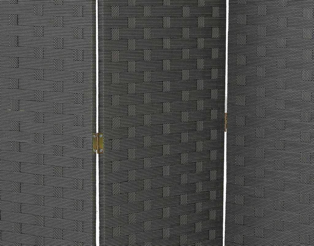 - Paravent 5 panneaux en nylon noir