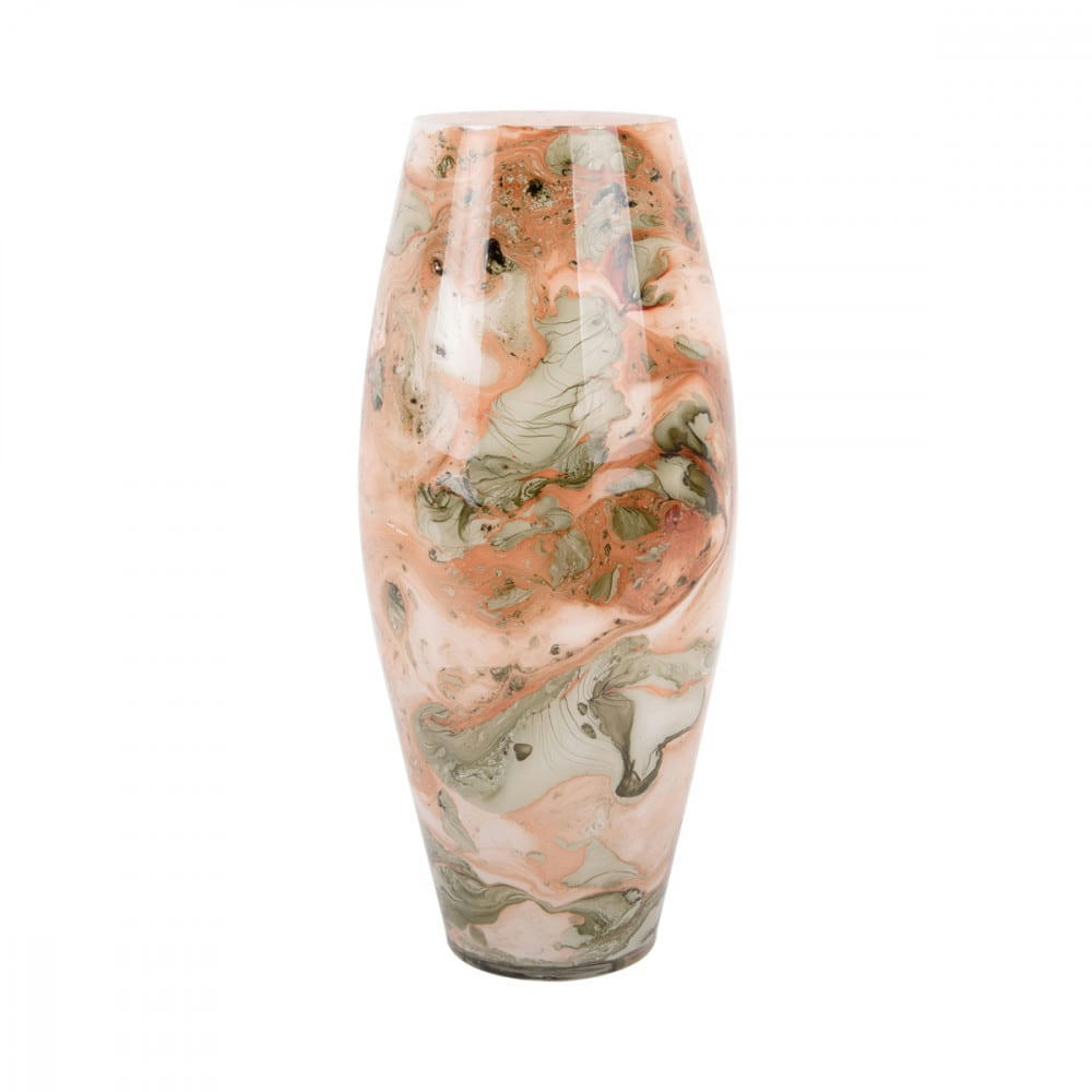 MELANGE CONE - Vase design en verre multicolore H36cm