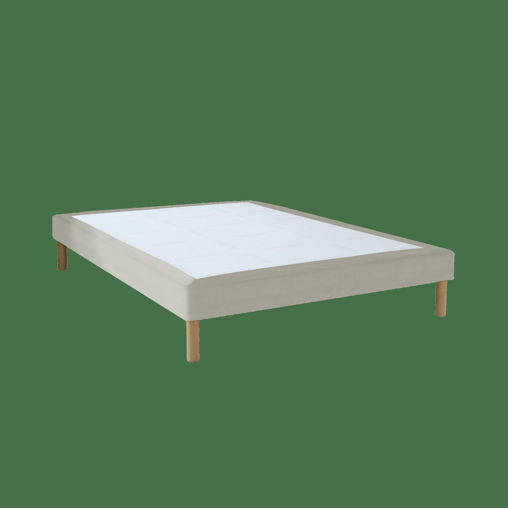 LUXE SIMILICUIR - Sommier similicuir blanc 140x200 cm