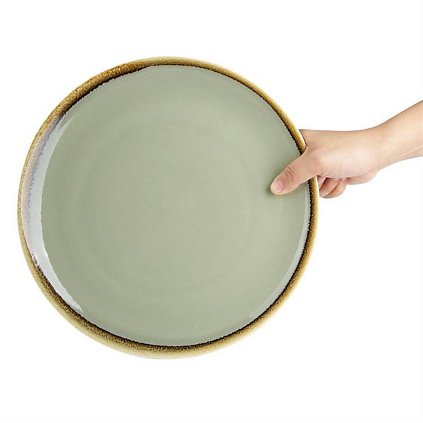Assiette Plate Ronde Couleur Mousse Kiln 280 mm - Lot de 4 - Olympia