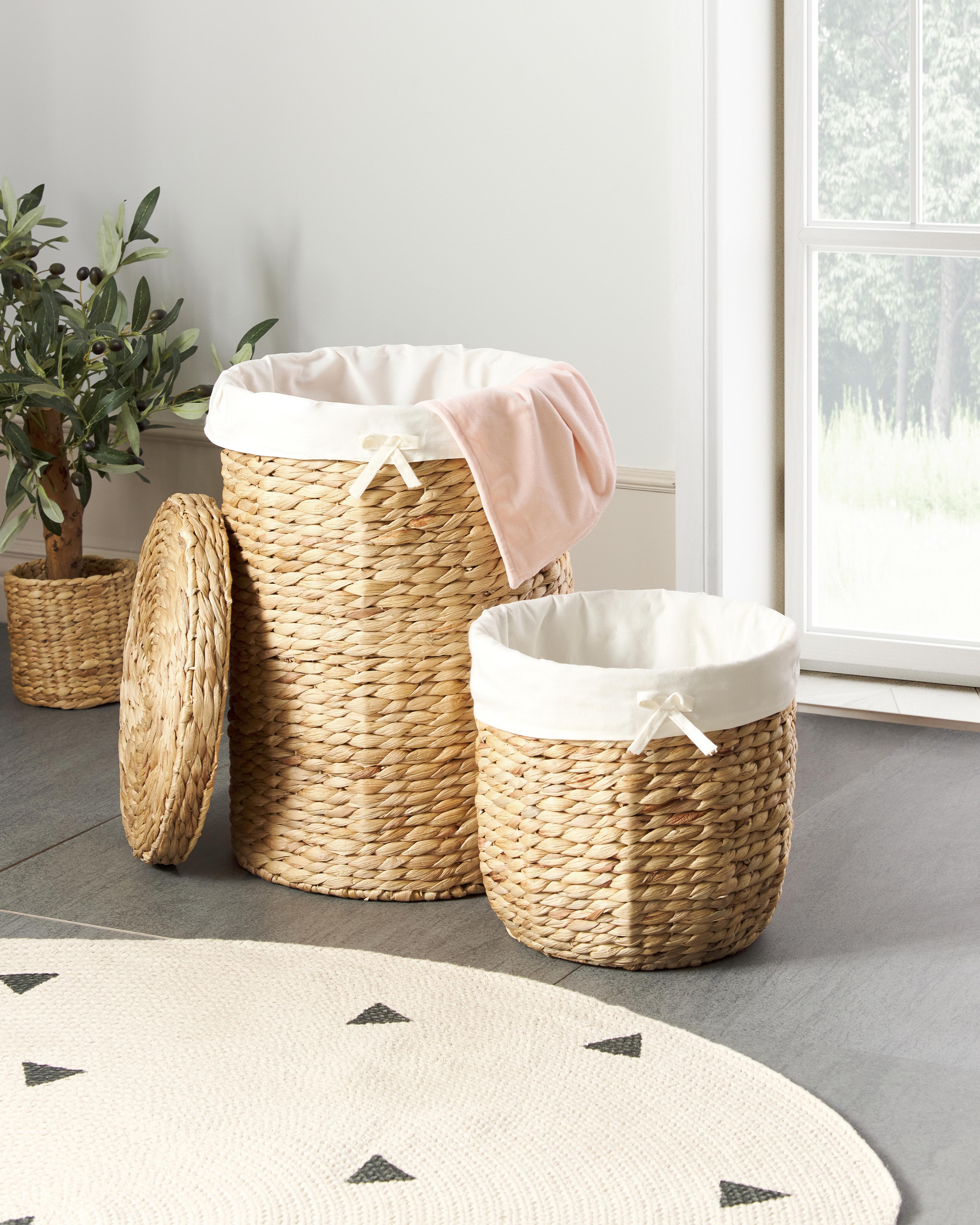 Set of 2 Baskets DANANG Wicker Natural 31/61 L