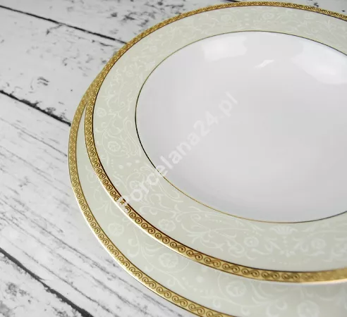 Serwis obiadowy na 6 osób (25el) Bogucice - Agawa Gold 677