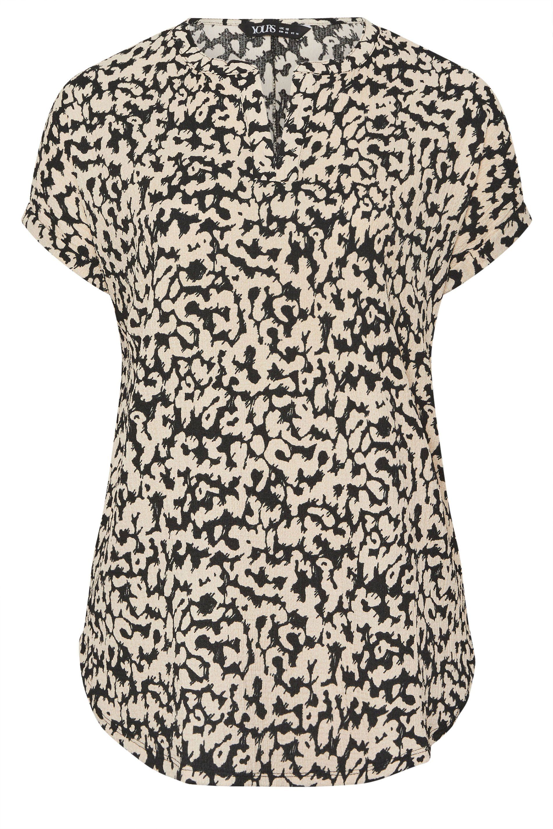 Yours Abstract Print Notch Neck Top
