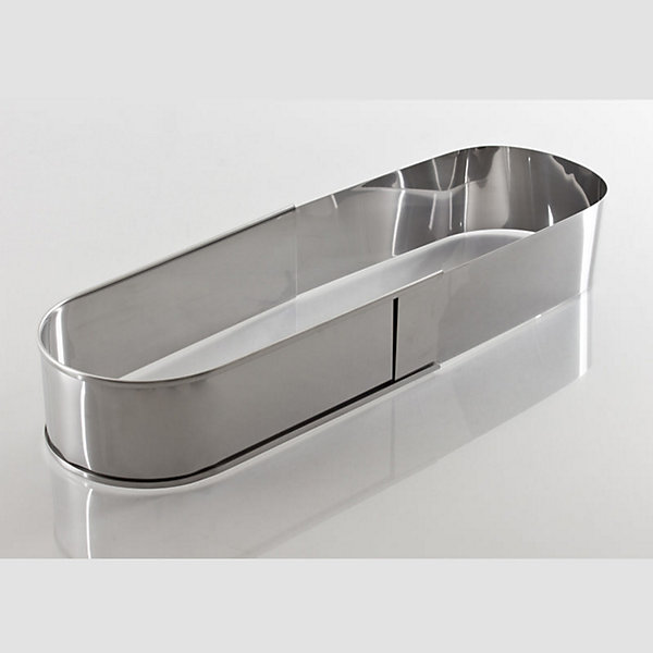 Cadre à pâtisserie ovale en inox extensible 27 à 40 cm Lares 6011-1