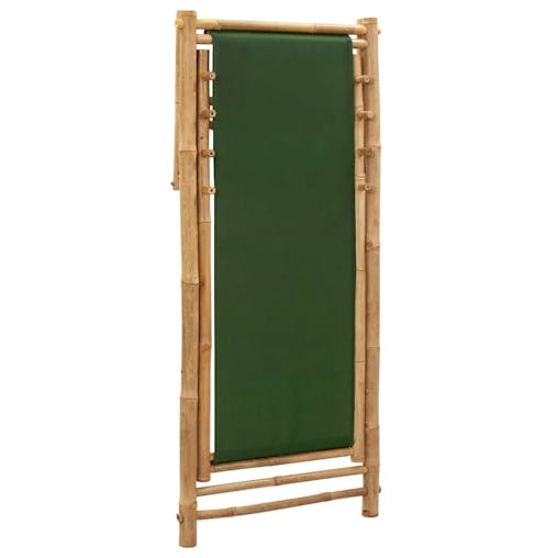 NNEVL Deck Chair Bamboo and Canvas Green