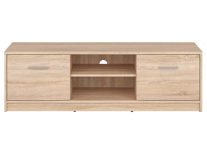 Szafka RTV Nepo Plus 138 cm z 2 drzwiami i półką dąb sonoma