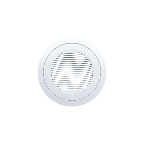 Bouche VMC plastique blanc ajustable ANJOS BOREA avec manchette placo - Diamètre (mm) 125