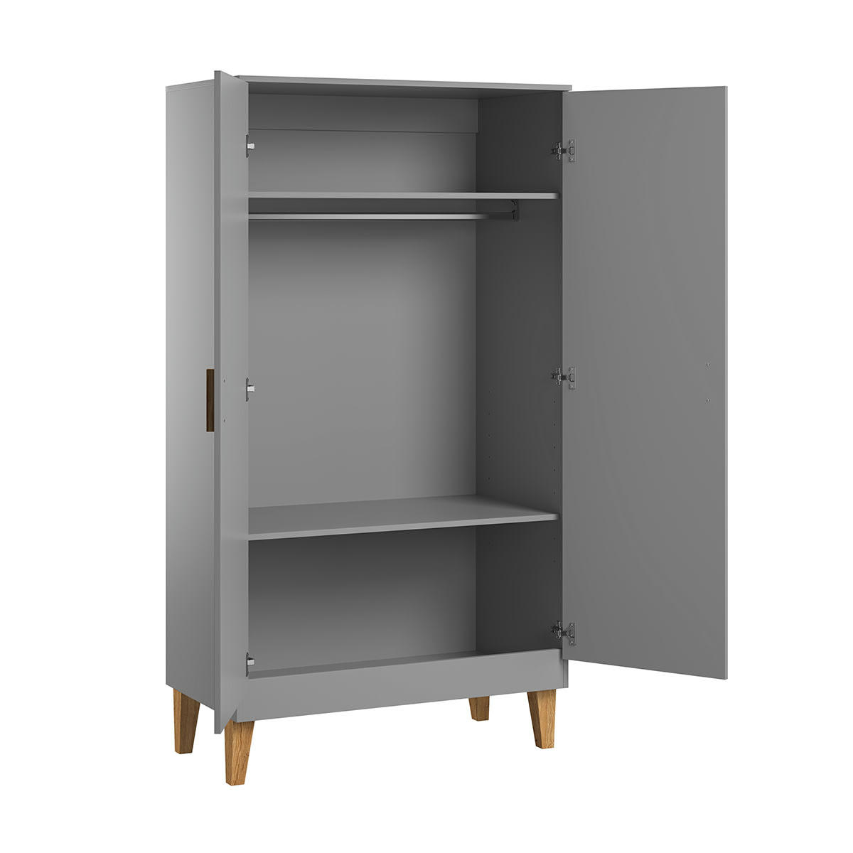 LOUNGE - Armoire 2 portes gris
