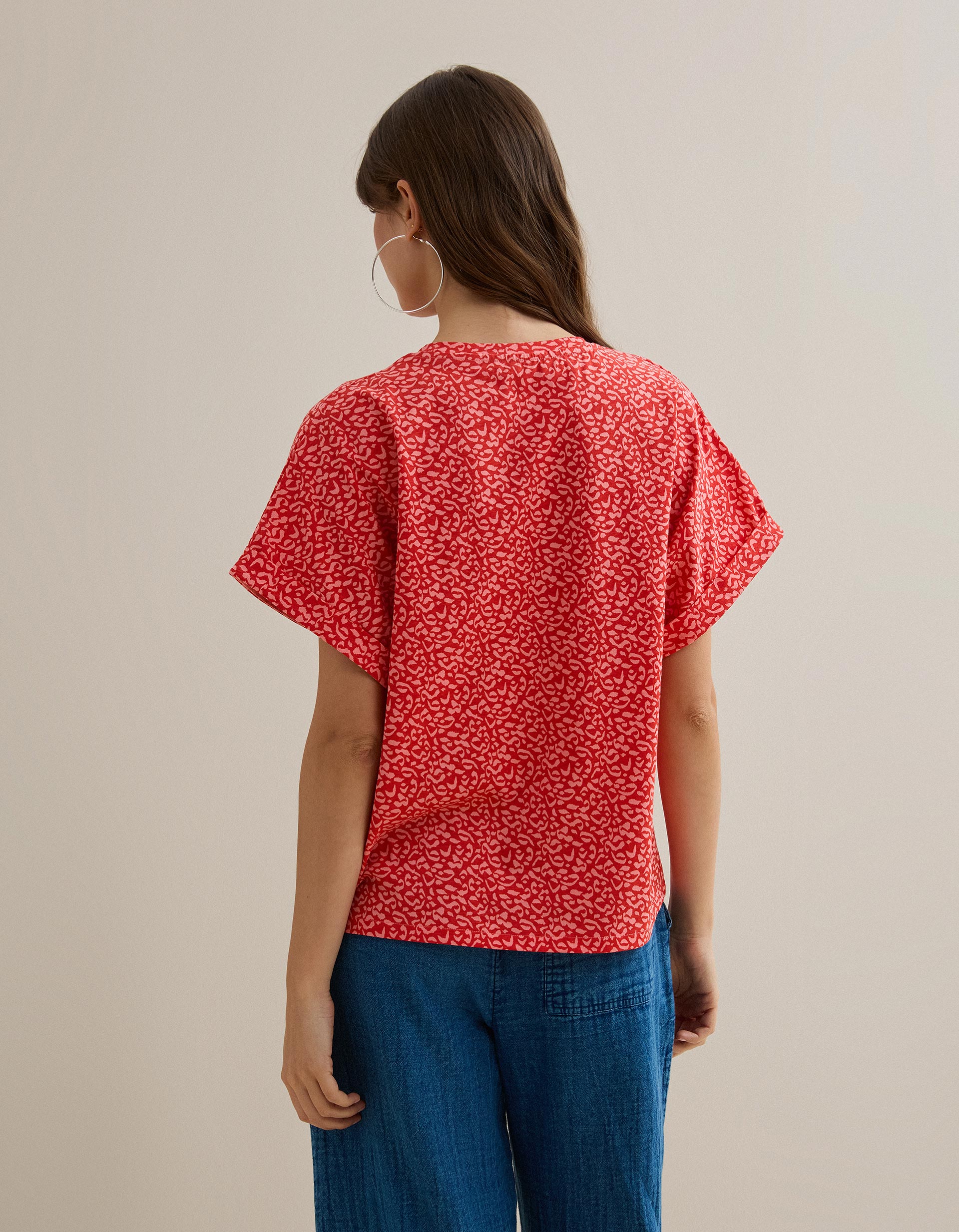 T-shirt Animal Print, Mulher, Vermelho
