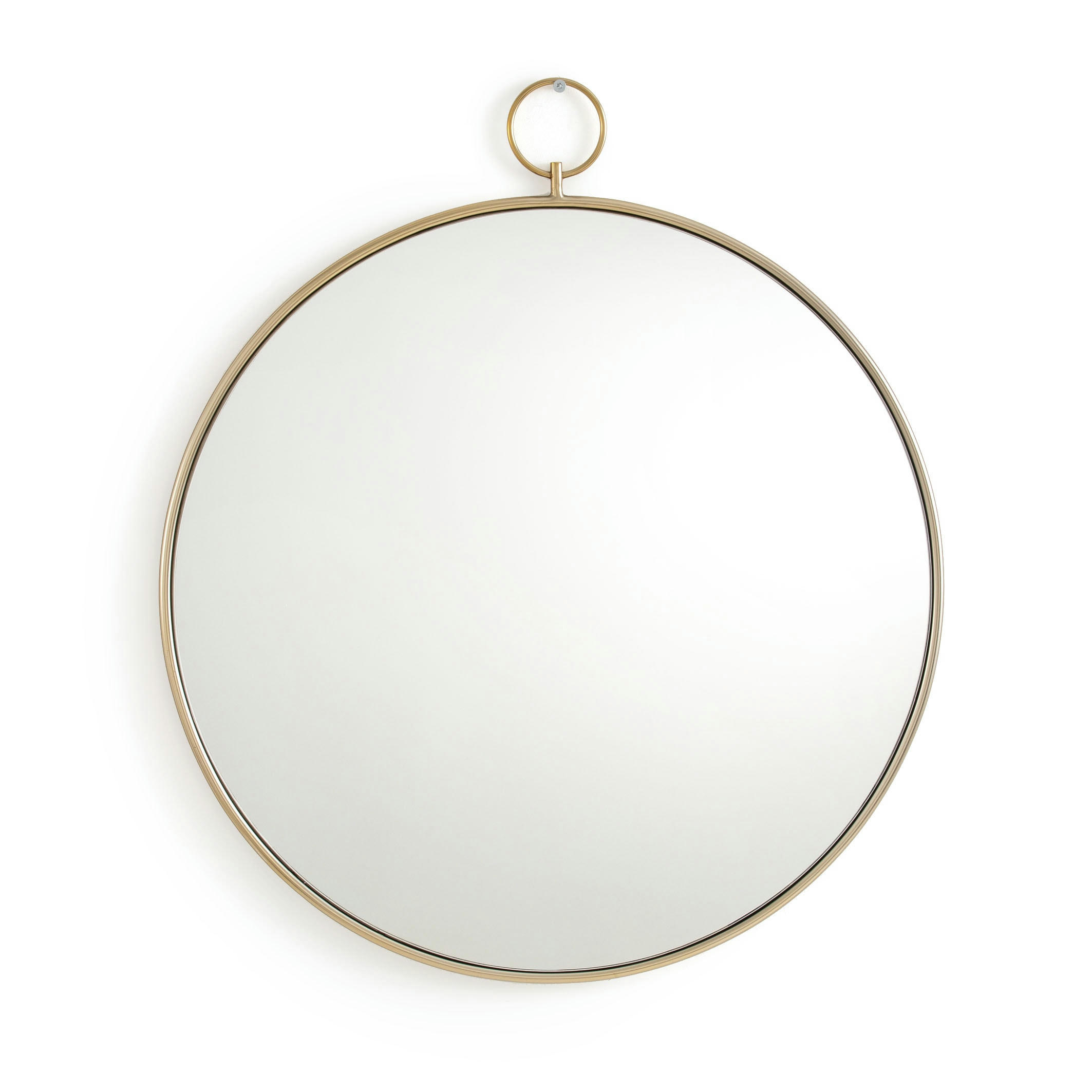 Miroir rond en métal acier Ø60 cm, Uyova