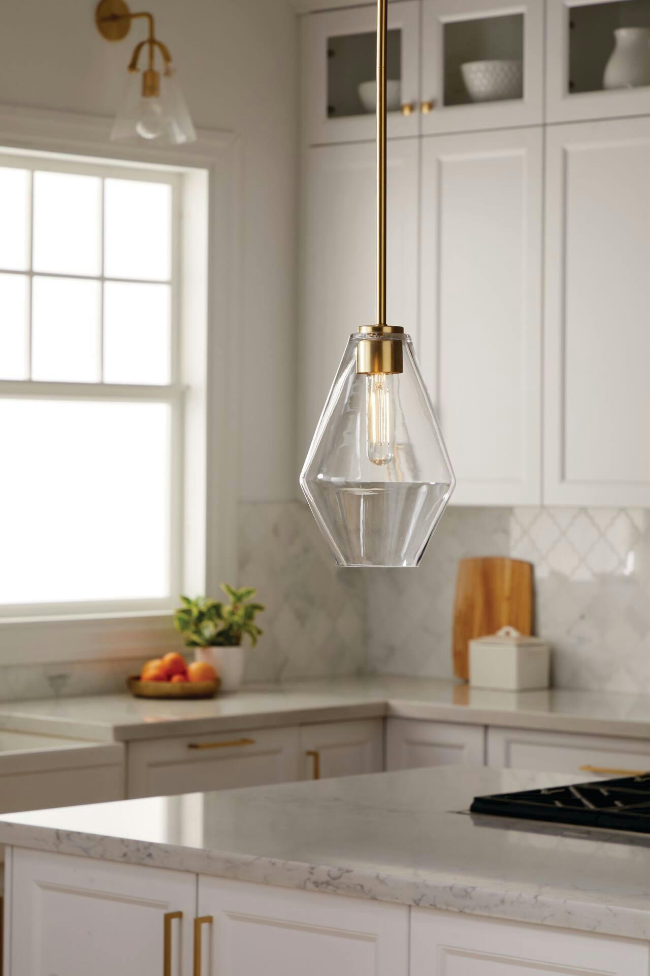 CANVAS Elworthy 1-Light Pendant Light, Brushed Gold