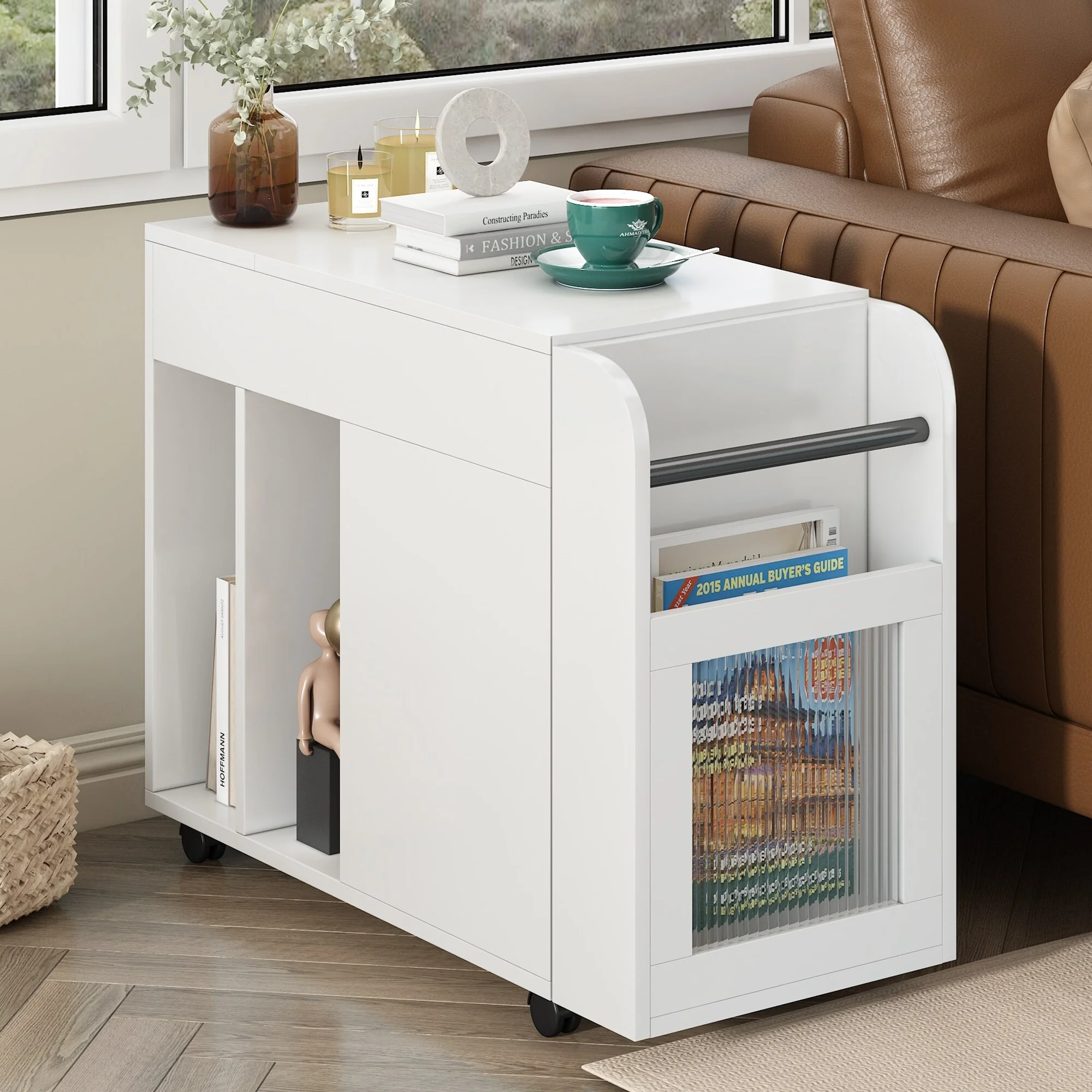 Recliner Chair Adjustable Home Theater Single Fabric Recliner Sofa Furniture with Thick Seat Cushion