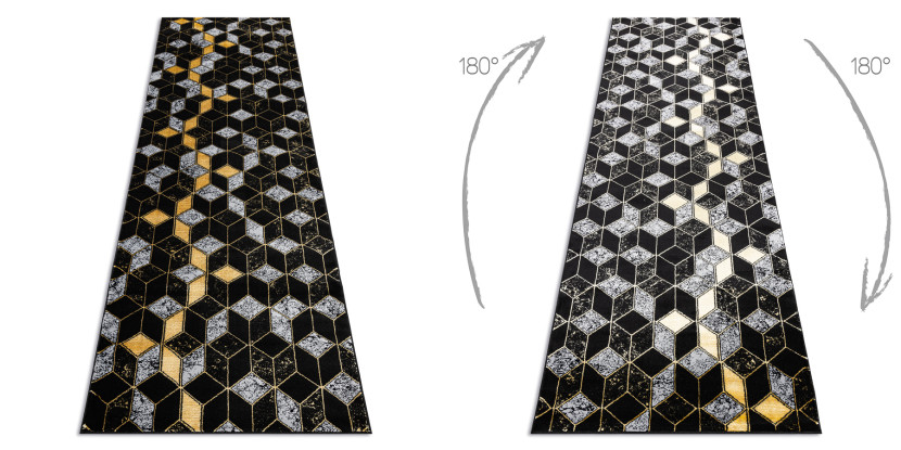 Dywan, Chodnik GLOSS nowoczesny 400B 86 stylowy, glamour, art 70x200 cm