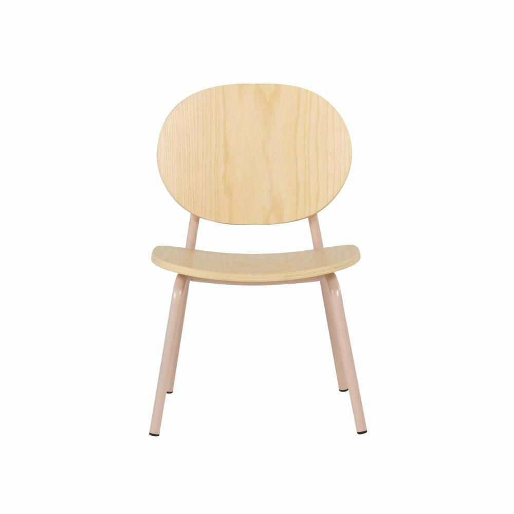 Cassy - Chaise enfant pieds en métal rose