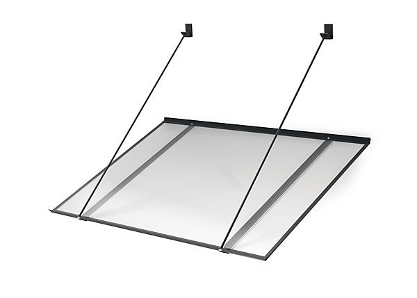 ARCTOM Auvent Spak 120x70, couleur anthracite RAL7016, plaque incolore