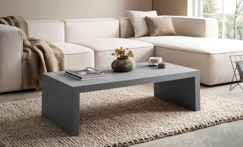 Stolik Kawowy 110x55x35 cm Nowoczesny Prostokątny do Salonu Drewniany