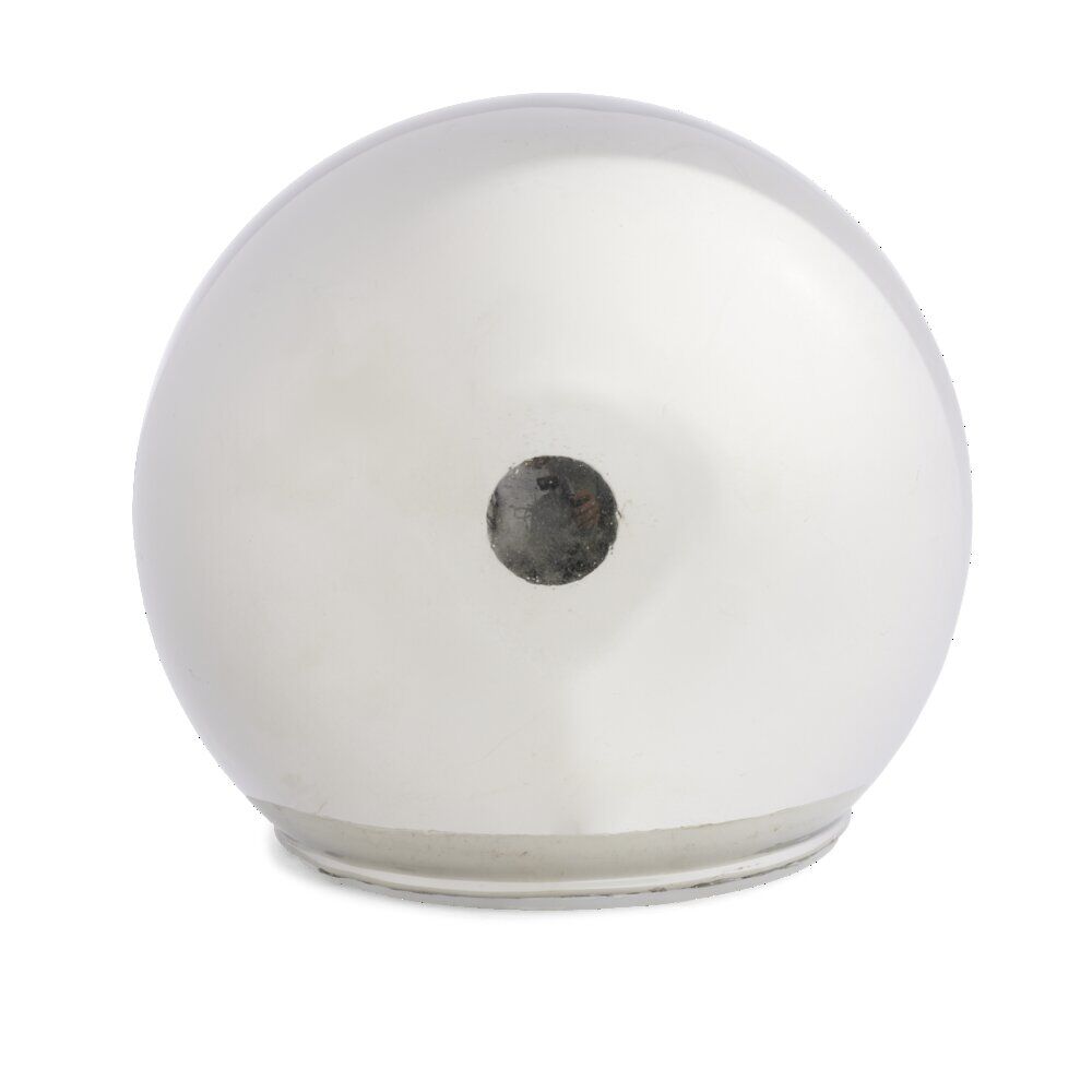 Boule déco LED verre et métal gris argent Ø12cm