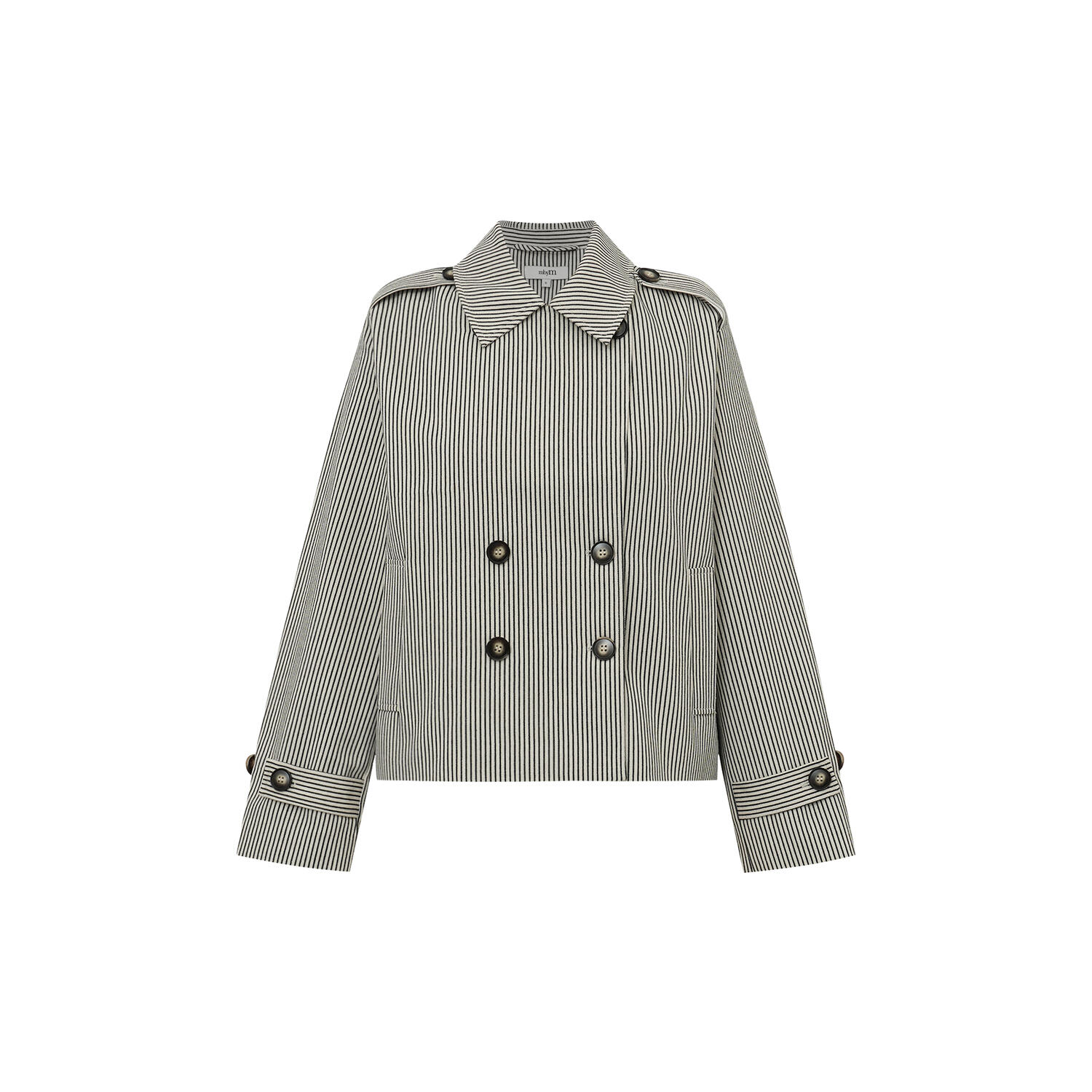 Becker-M Outerwear, black beige stripe