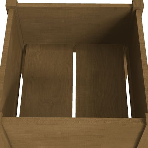 NNEVL Garden Planters 2 pcs Honey Brown 40x40x70 cm Solid Pinewood