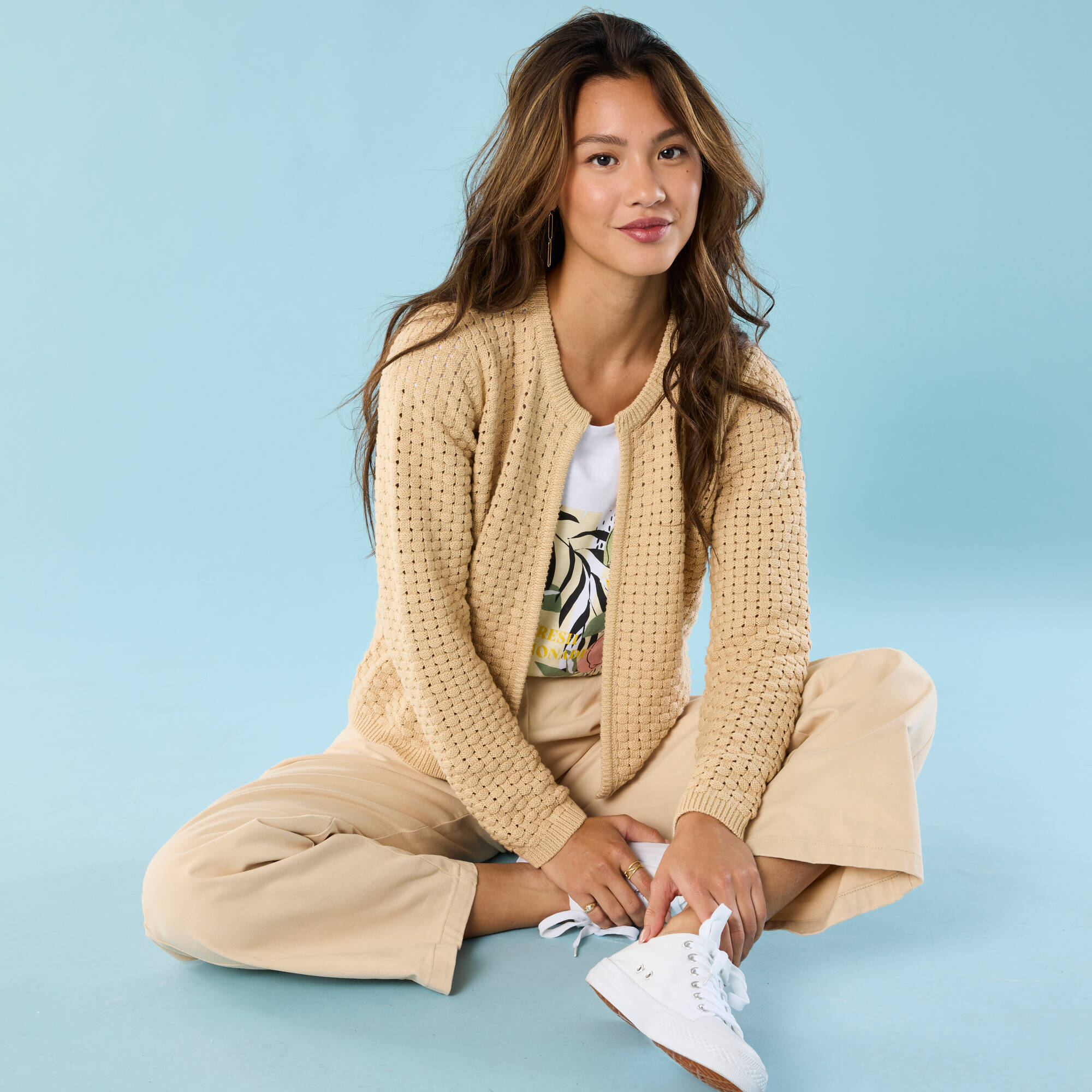 Gilet paletot maille fantaisie, Spécial Petites