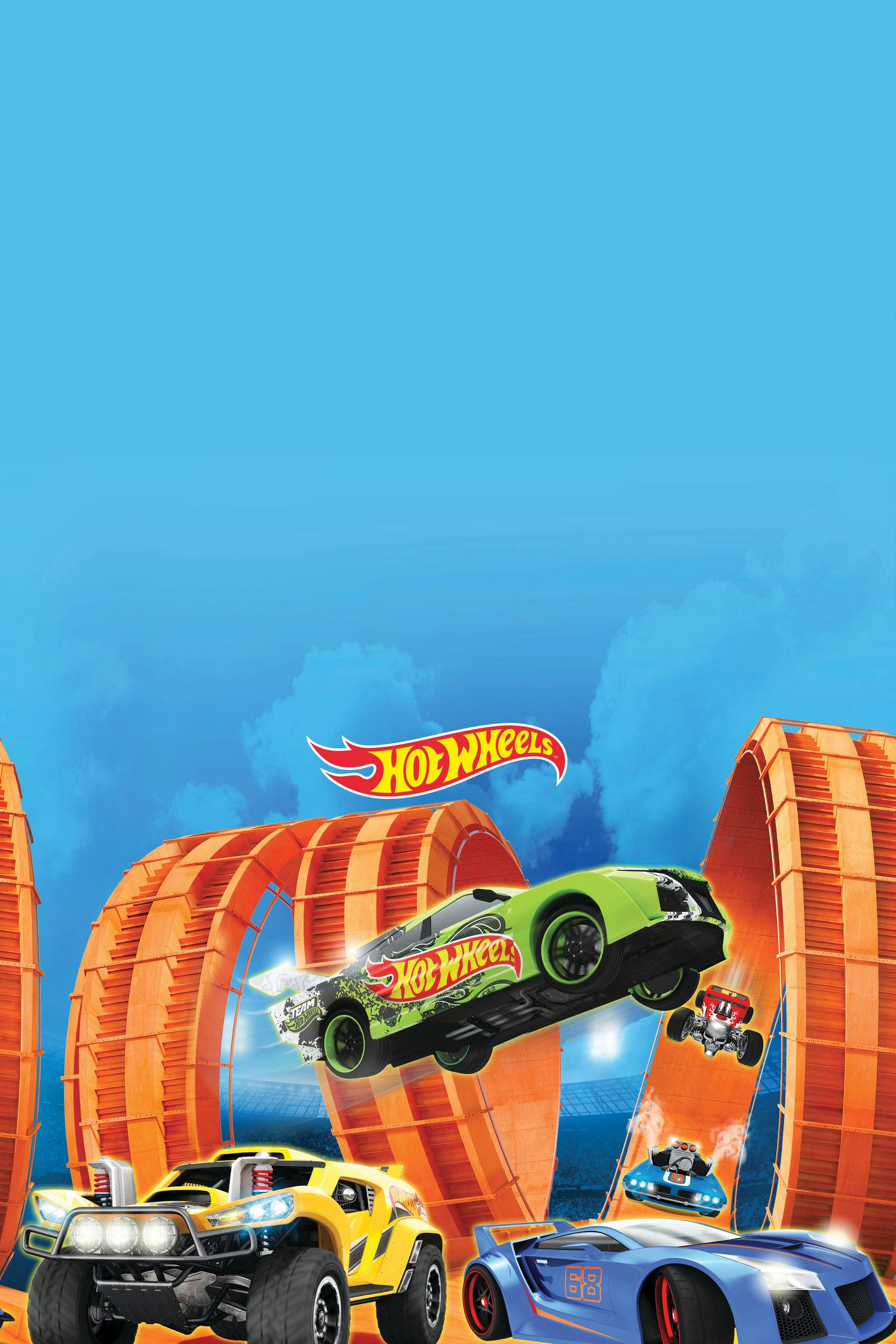 Mattel Hot Wheels Rectangle Plastic Reusable Table Cover, Blue/Orange, 54x96-in, for Birthday Party