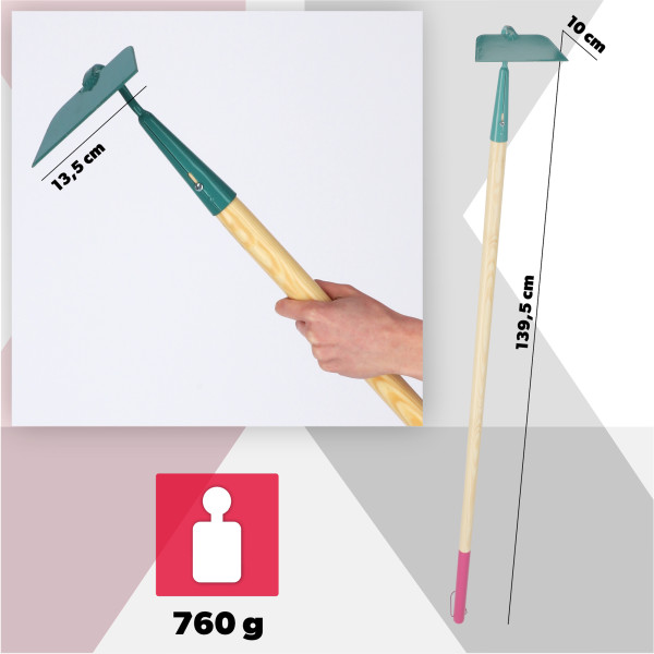 Motyczka Duża Hartowana Damska z Trzonkiem 140 cm