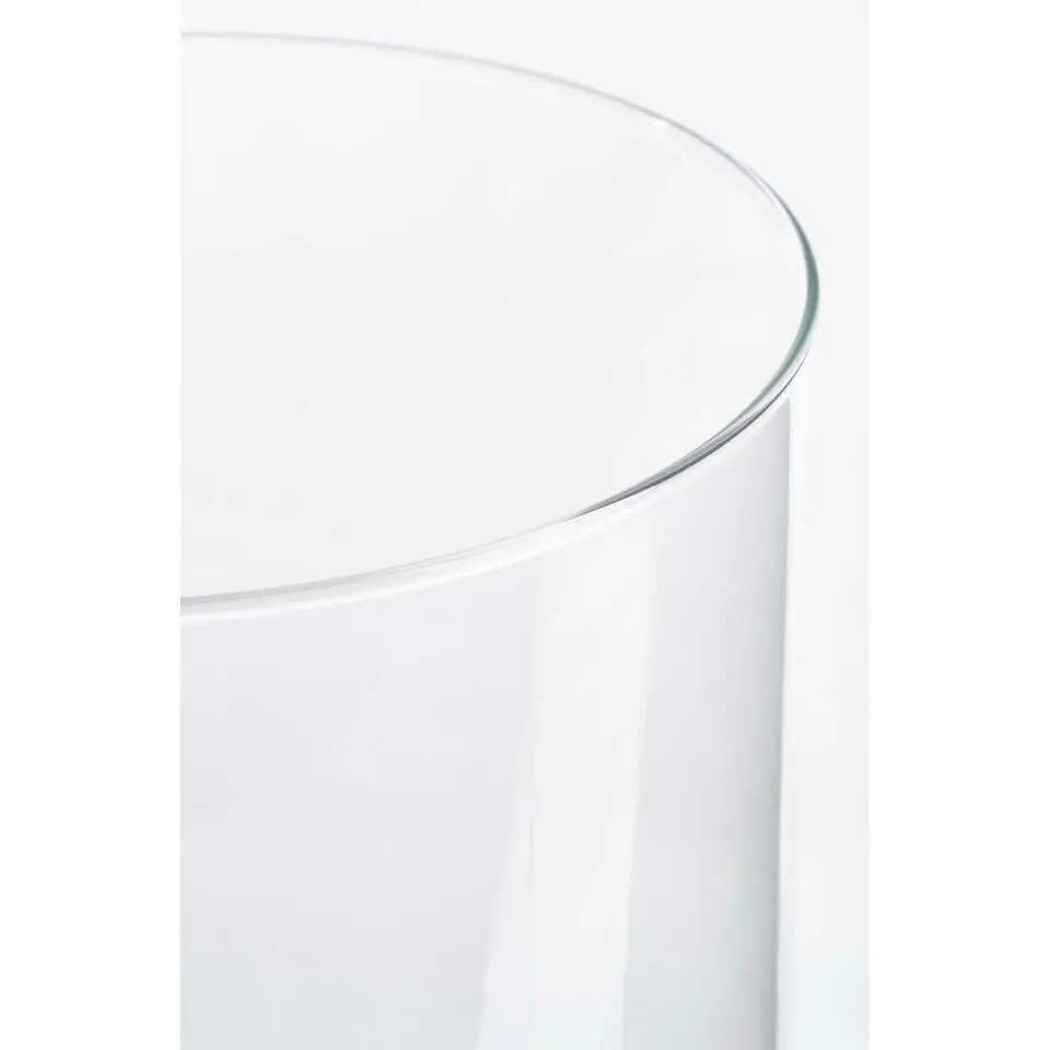 Mica Decorations Vaas - cilinder - glas - transparant - 48 cm