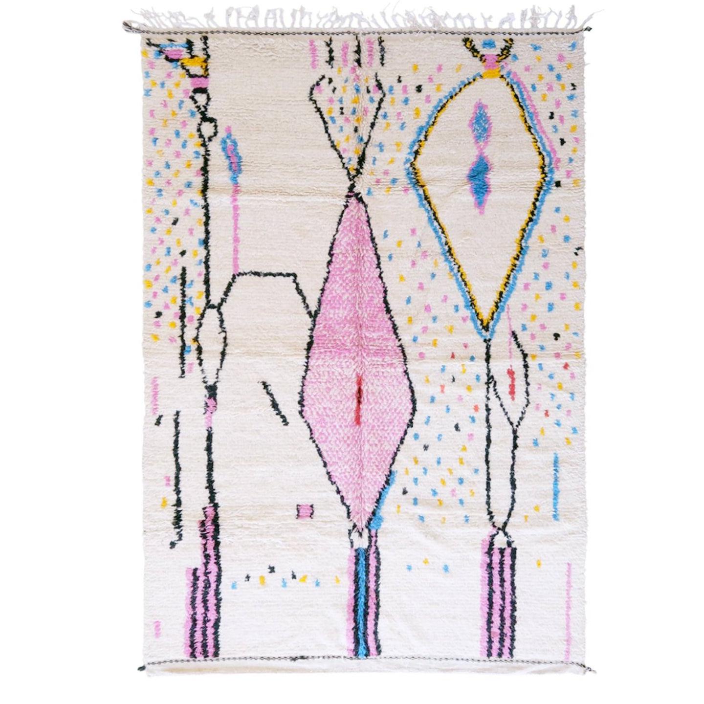 AFK Living vloerkleed Berber - handgemaakt - Wol - 80 cm x 240 cm