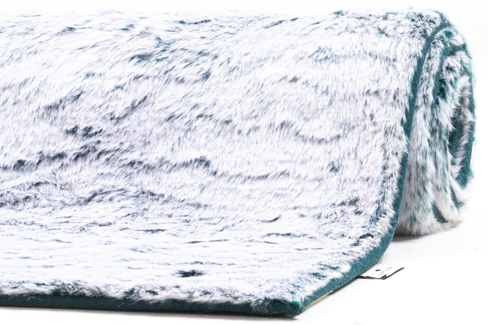 FURRY - Tapis doux et épais en fausse fourrure Turquoise 40x60