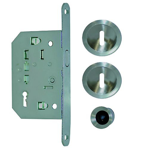 Kit pour porte coulissante inox clé L - NI 014