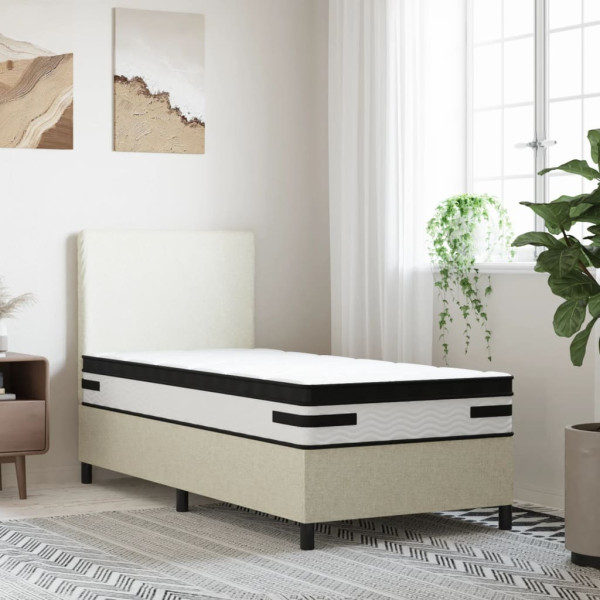 Materac kieszeniowy Biały 90 x 200 cm Pianka vidaXL