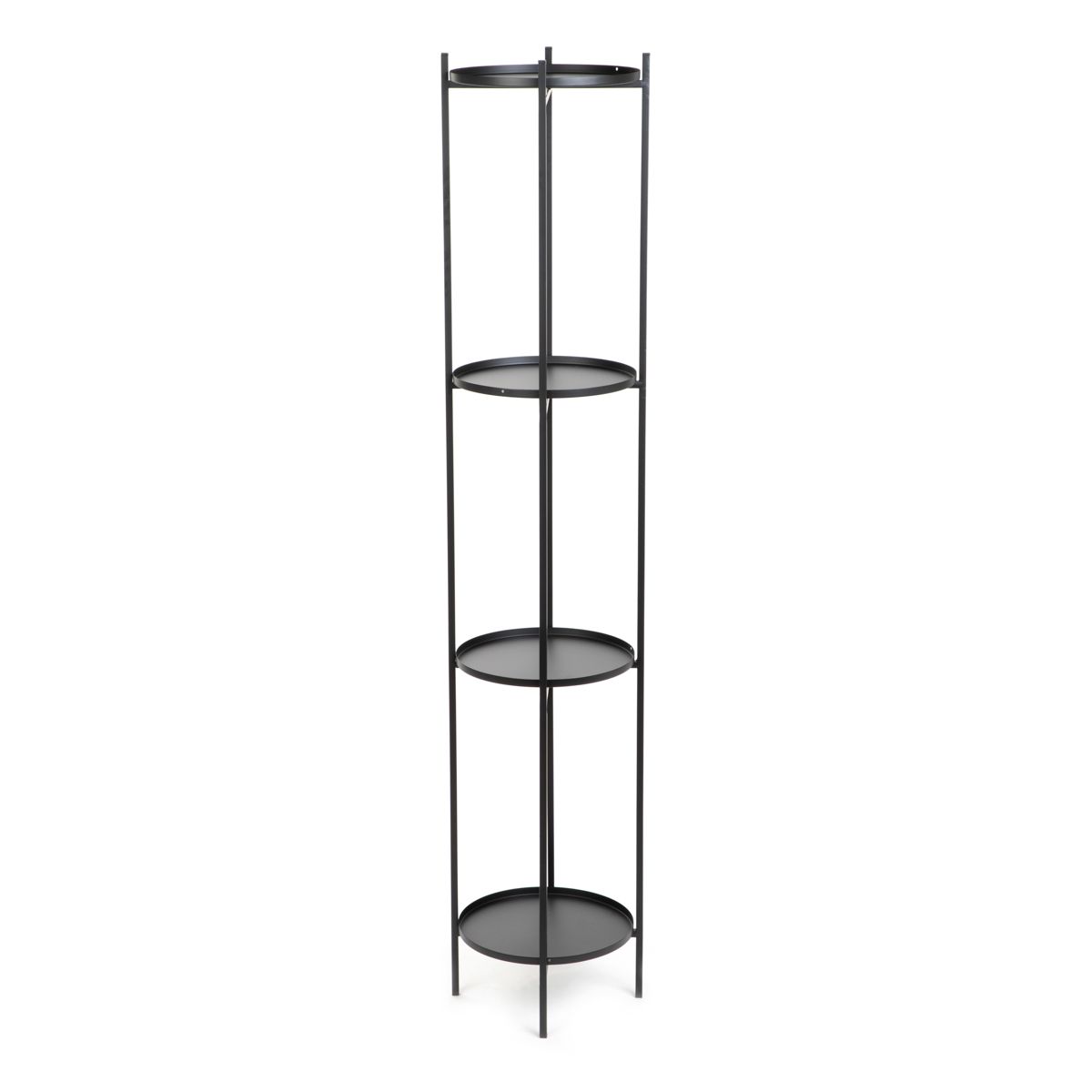 Kwietnik ROH czteropoziomowy czarny 25x134 cm