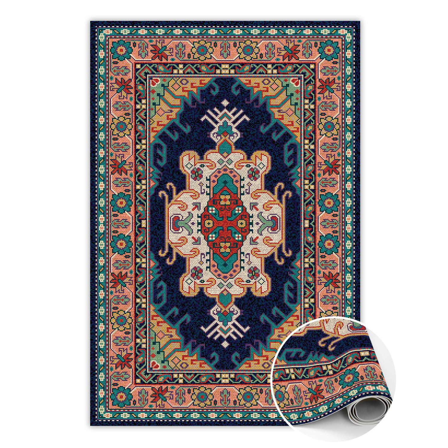 Modny winylowy dywan Ludowe tekstury 80 x 120 cm