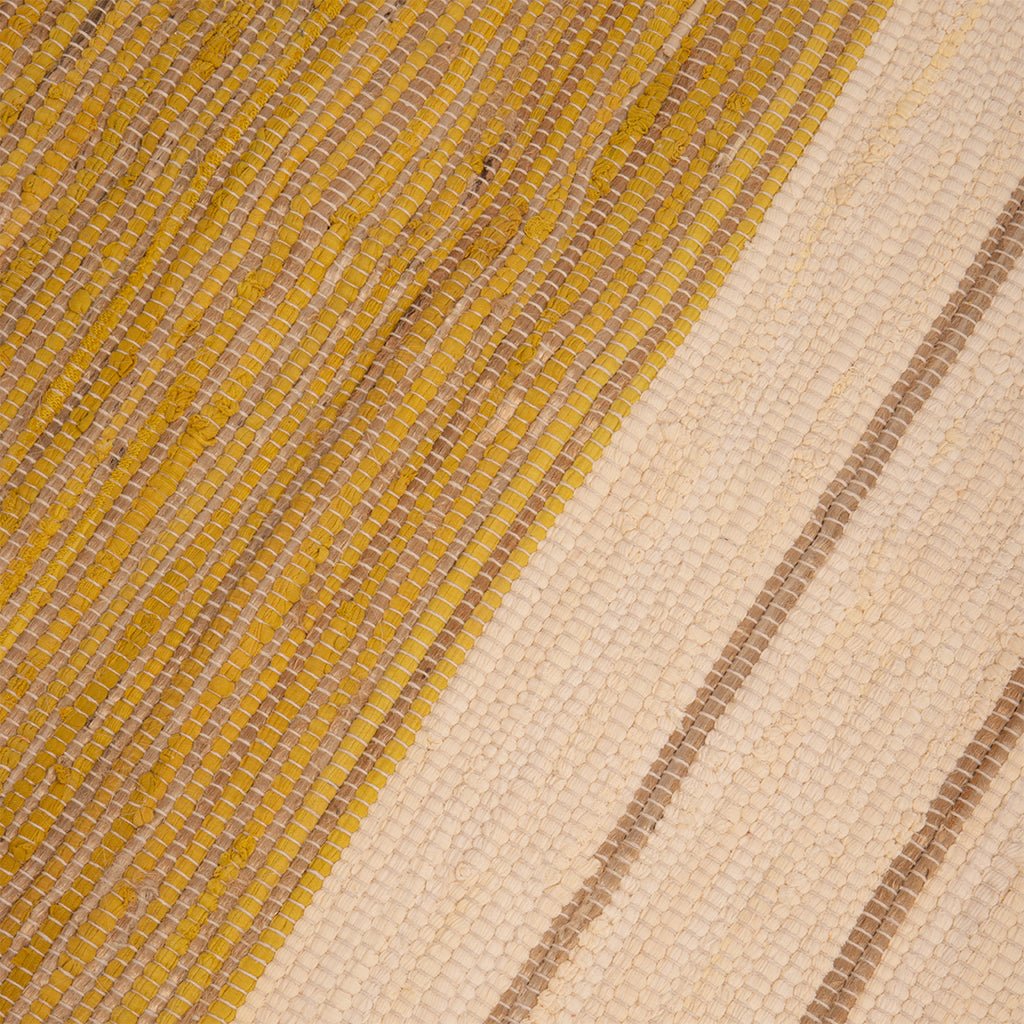 Tapete de Algodão e Juta Bege e Amarelo 120x180 BLIDA