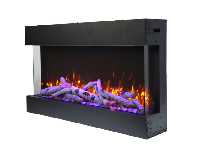 Amantii Smart 40" unit &ndash; 10 5/8" in depth 3 sided glass fireplace
