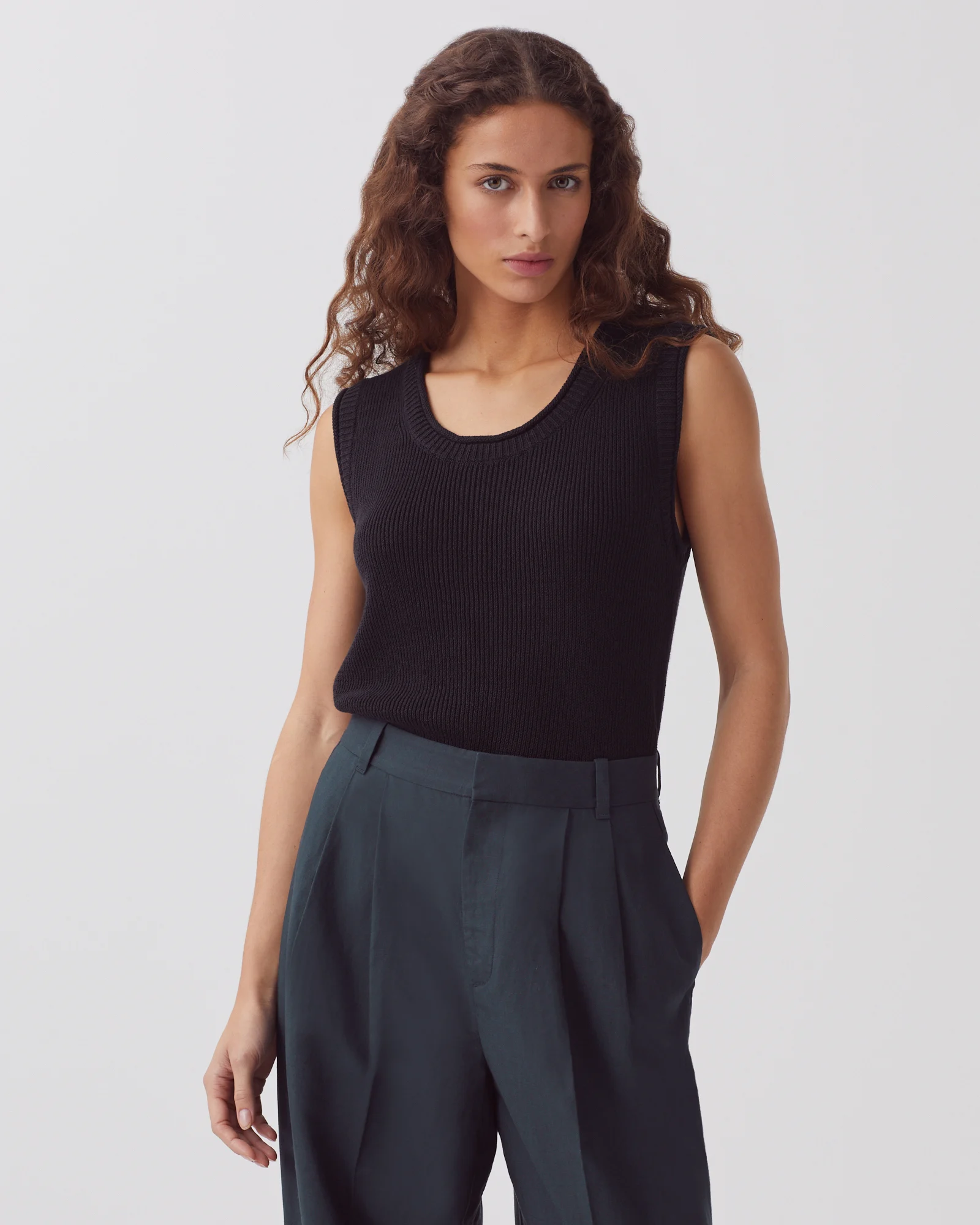 Débardeur long en lin