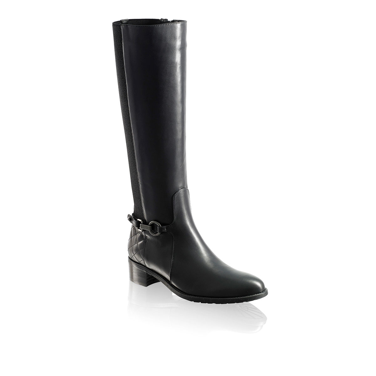 Russell & Bromley ORACLE DRY Quilt Heel Riding Boot