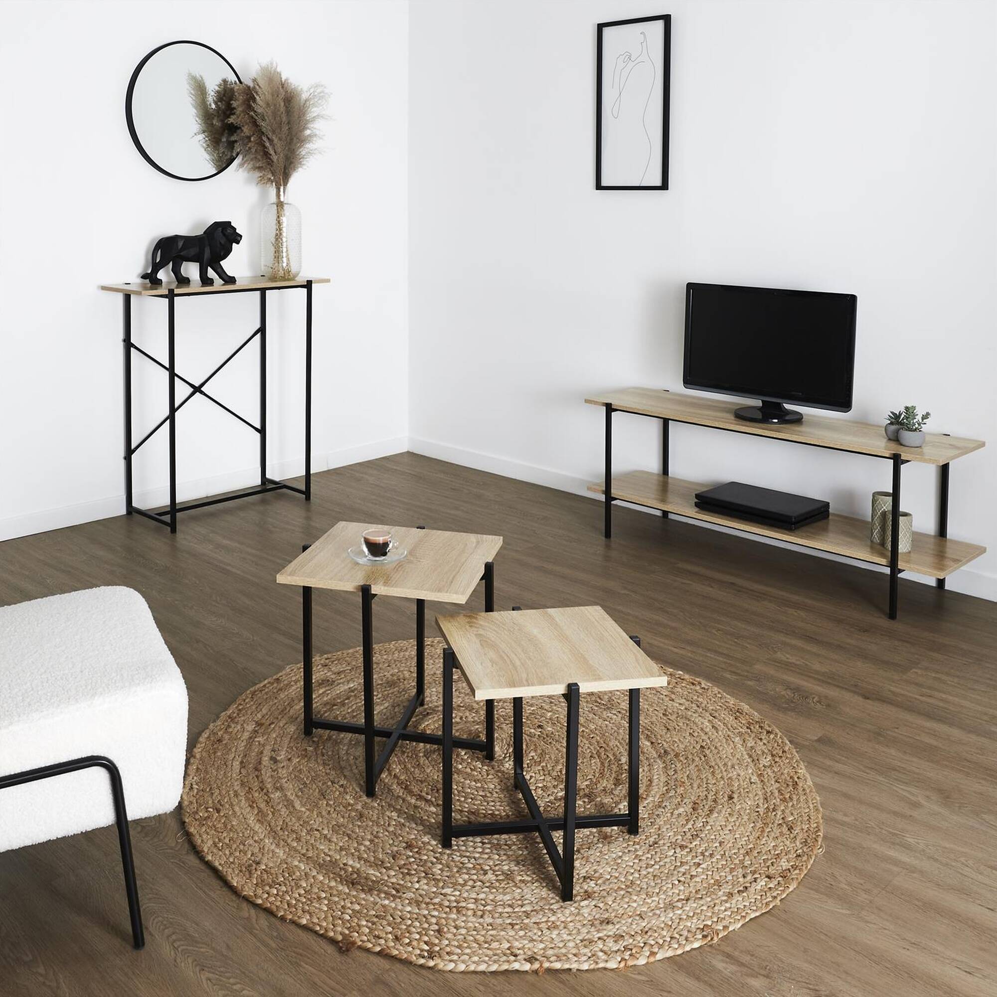 Tables basses gigogne style industriel STOCKIES