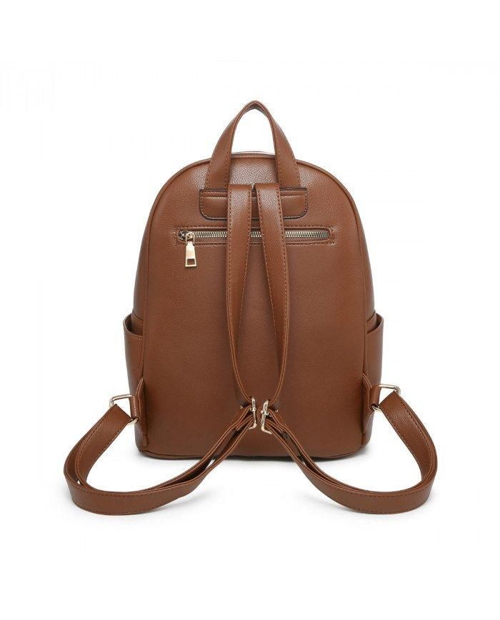 JFY Quilted Chevron Pattern Backpack