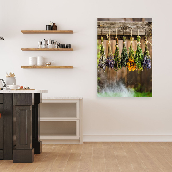 Obraz do kuchni jadalni, Zioła przyprawy rośliny 20x30