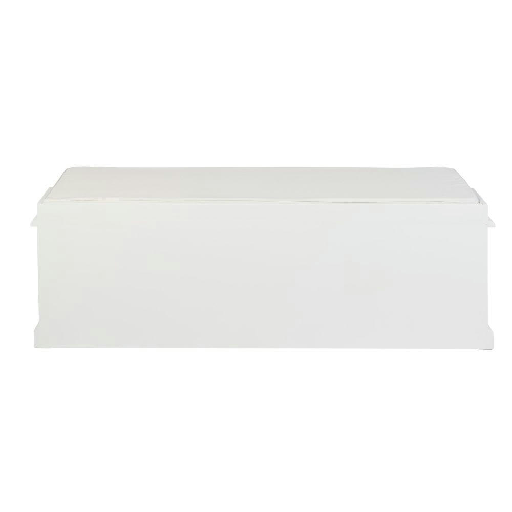 Comptoir des épices - Banc de rangement 3 compartiments blanc