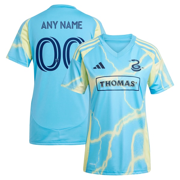 Philadelphia Union adidas Women's 2025 The Voltage Kit Replica Custom Jersey - Blue