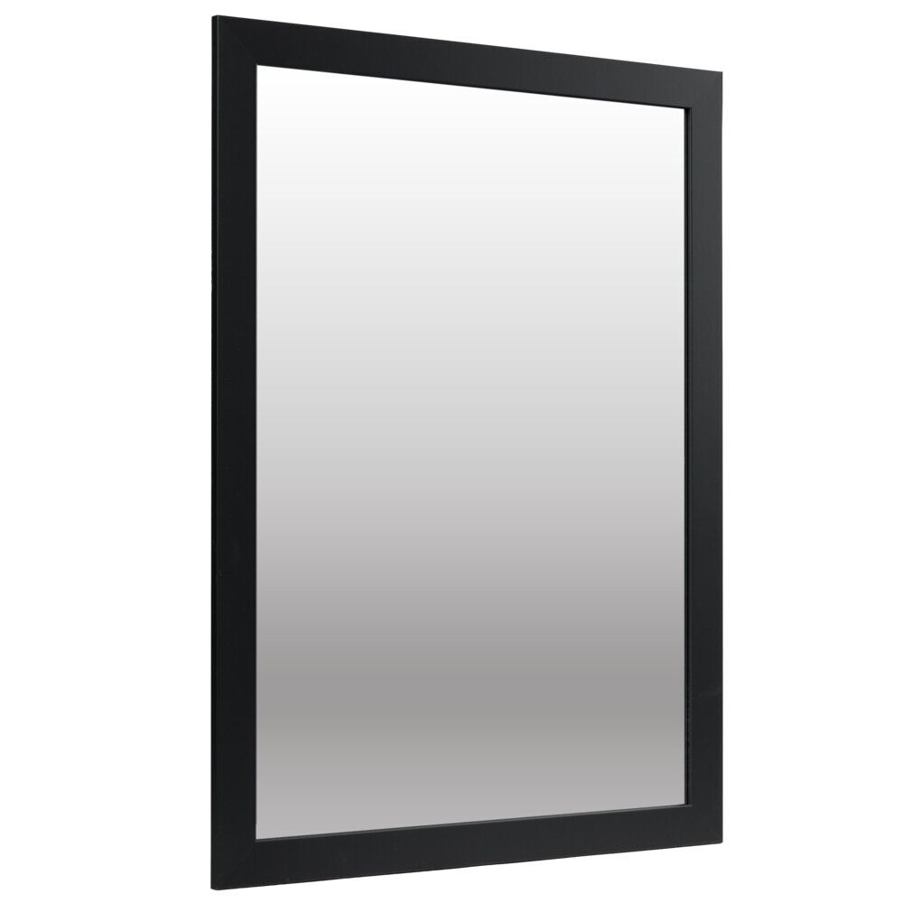 Miroir bord bois et verre noir 50x70cm