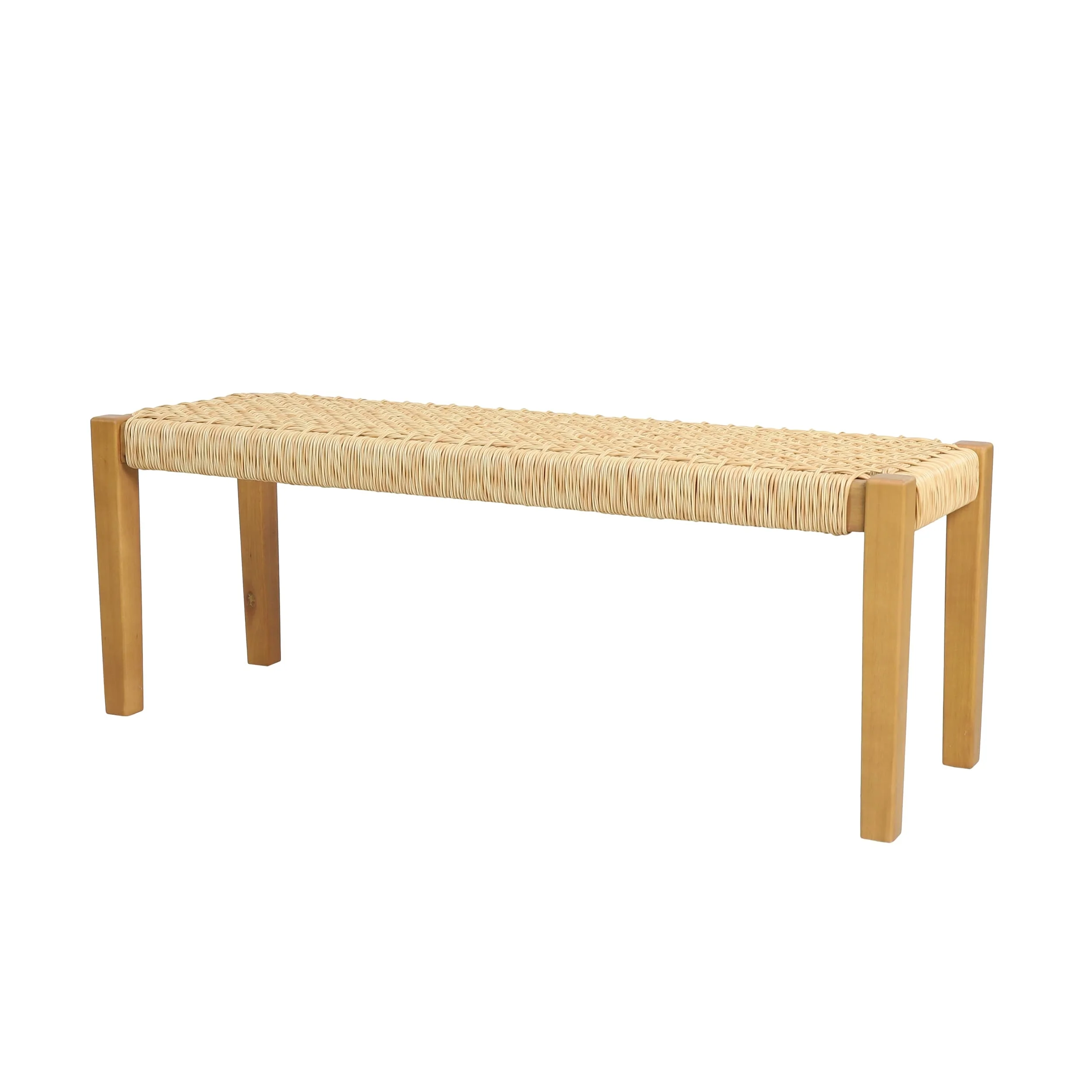 Angie Outdoor Modern Industrial Acacia Wood Bench by Christopher Knight Home - 43.25 W x 15.75 D x 16.25 H