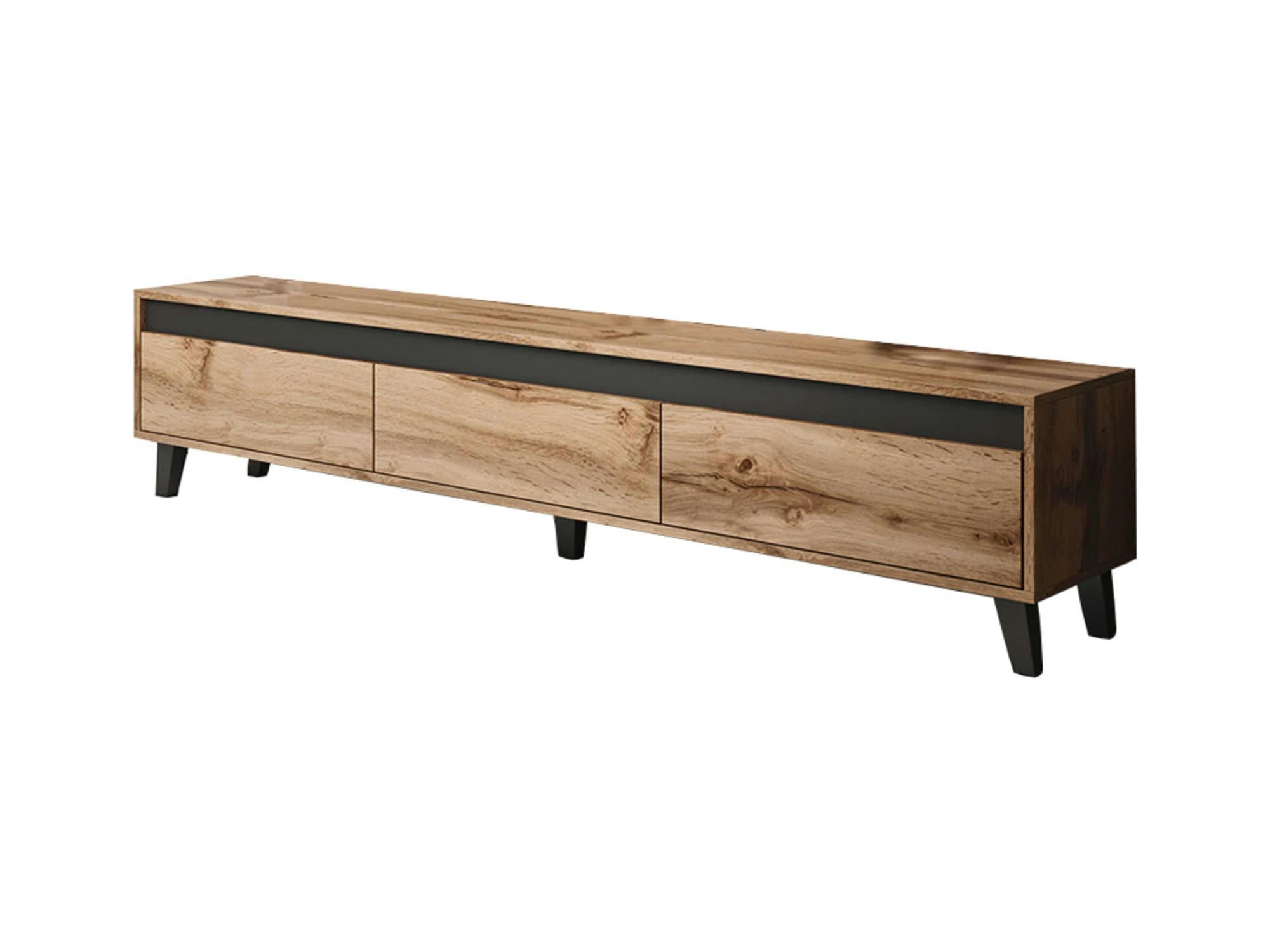 LORD - Meuble TV style industriel 185 cm bois