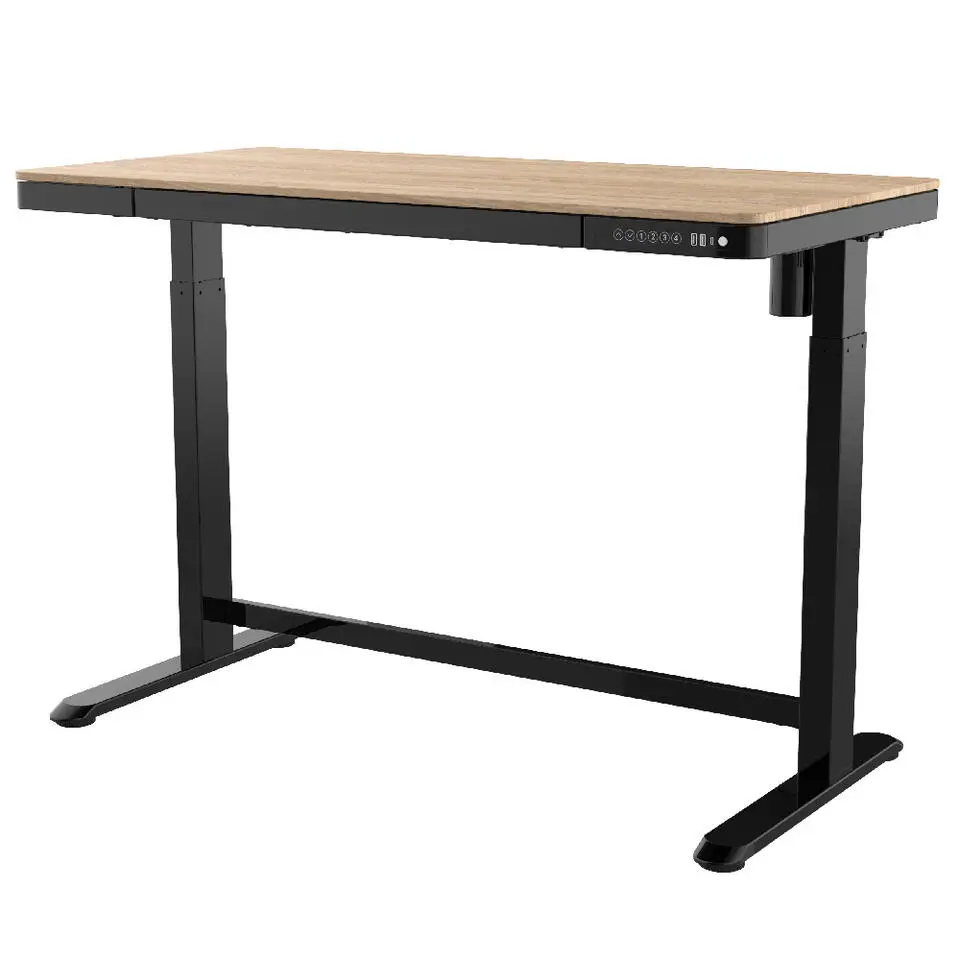 Elektrisch verstelbaar bureau / thuiswerkplek - 120x60 cm - Whitewash eiken - Z