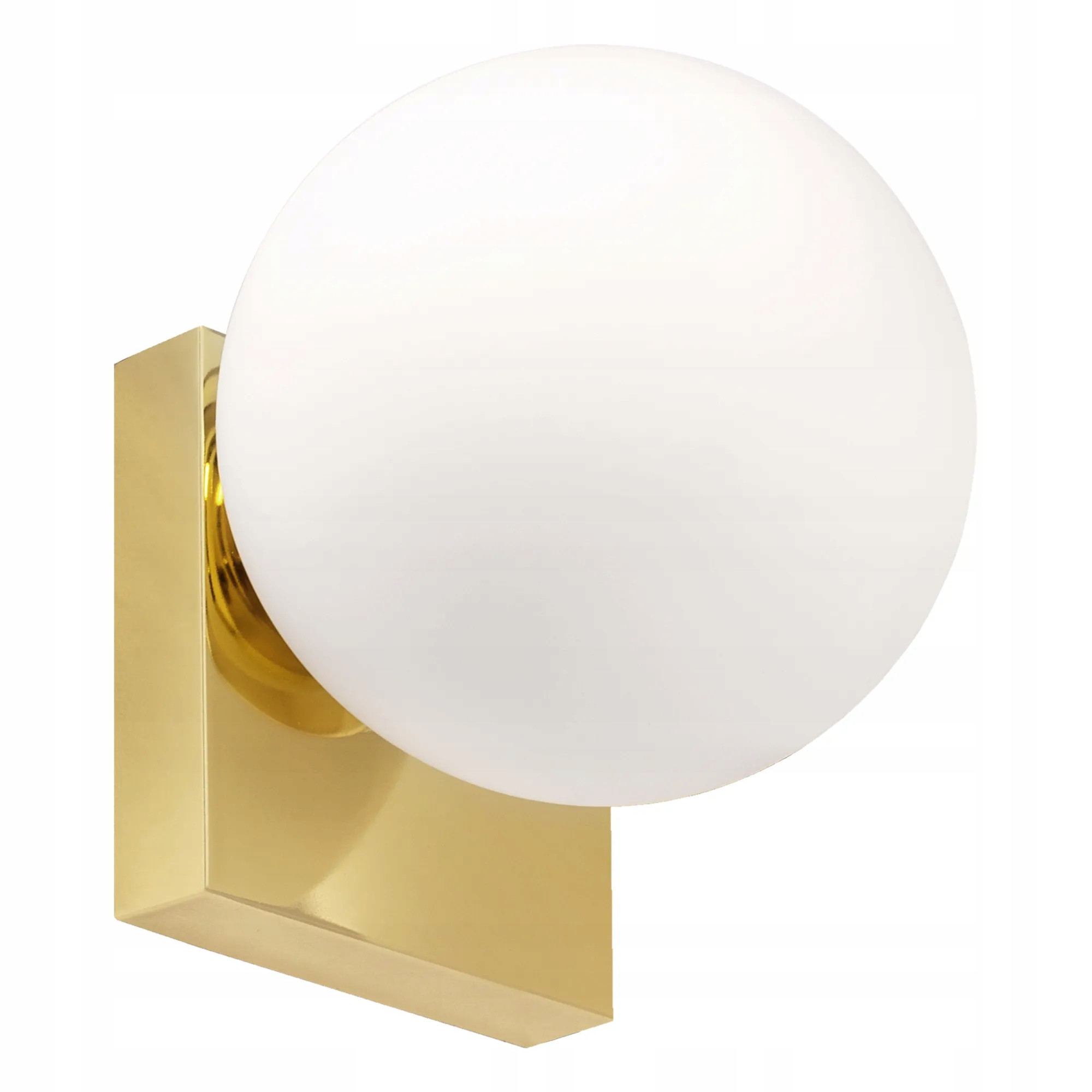 Lampa Kinkiet Ścienny Szklana Kula Gold Złota E27